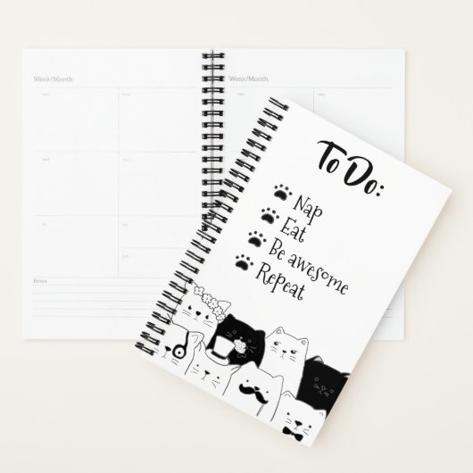 Kat moet lijst doen planner (Display)