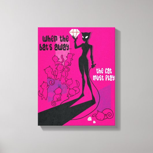 Kat moet worden afgespeeld canvas afdruk (Voorkant)