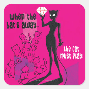 Kat moet worden afgespeeld vierkante sticker