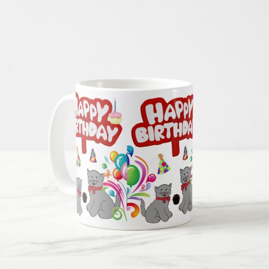 Kat Mok Happy Birthday Mok (Voorkant links)