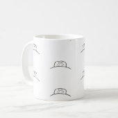 Kat mok, Kat in een bed mok, kat liefhebber mok (Voorkant links)