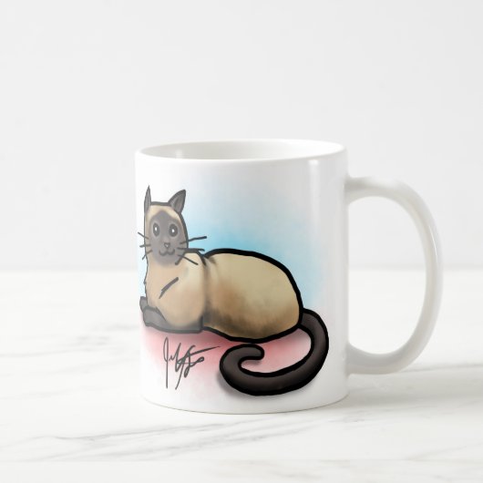 Kat-Mok - Siamese patroonpatroon Koffiemok (Rechts)