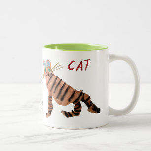 Kat-Mok Tweekleurige Koffiemok