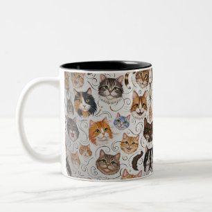 Kat-Mok Tweekleurige Koffiemok