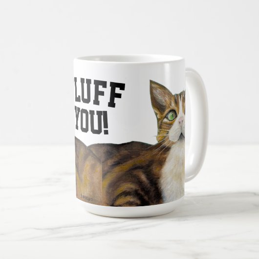Kat mokkopje knuffel je koffiemok (Voorkant rechts)