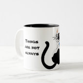 Kat: mooie vlinder zwart wit blauw tweekleurige koffiemok (Voorkant links)