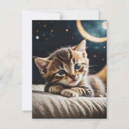 Kat Moonlight Briefkaart