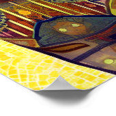 Kat moroccan mosaic abstract art pattered kat poster (Hoek)