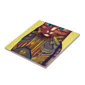 Kat moroccan mosaic abstract art pattered kat tegeltje (Zijkant)