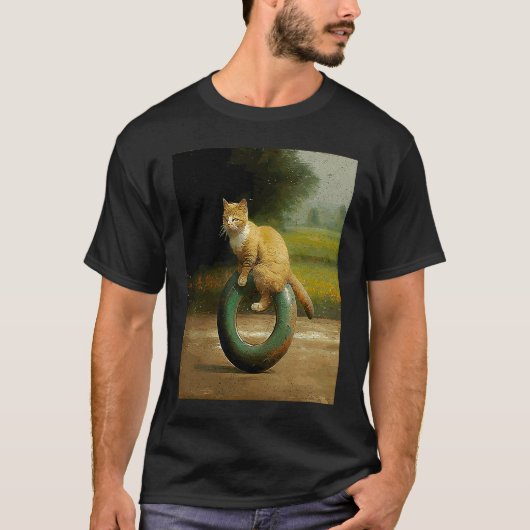 Kat Motorfiets Donut T-shirt (Voorkant)