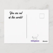 Kat mozaïekblauwe kleurige abstracte katten briefkaart (Achterkant)