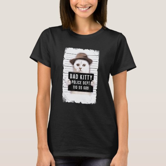 Kat Mug Shot T-shirt (Voorkant)