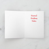 Kat, muis, kerstkrans wenskaart feestdagen kaart (Binnen)