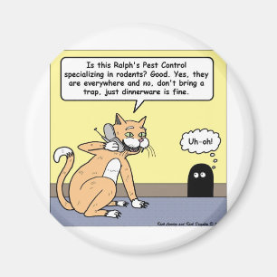 Kat & Muis Servies Grappige Cartoon Cadeaus & T-sh Magneet