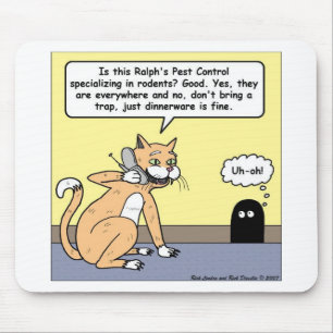 Kat & Muis Servies Grappige Cartoon Cadeaus & T-sh Muismat