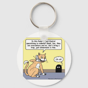 Kat & Muis Servies Grappige Cartoon Cadeaus & T-sh Sleutelhanger