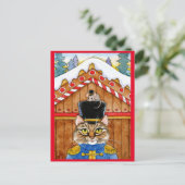 Kat, muizen, muskietenkraker briefkaart (Staand voorkant)