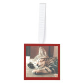 Kat Multiple Photos Meowy kerstgerei Decoratie (Voorkant)