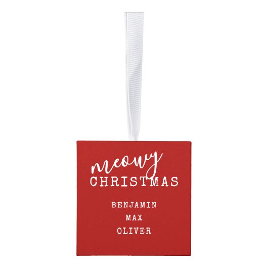 Kat Multiple Photos Meowy kerstgerei Decoratie (Rechts)