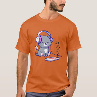 Kat Muziek retro T-shirt