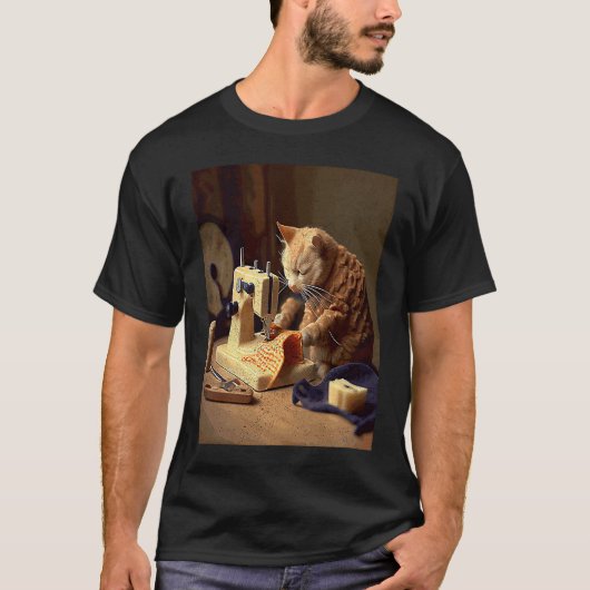 Kat Naait Mac En Kaas T-shirt (Voorkant)