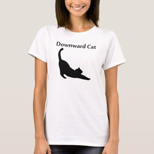 Kat naar beneden t-shirt (Voorkant)