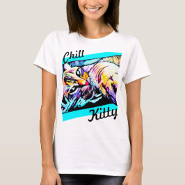 Kat naar boven kantelen t-shirt