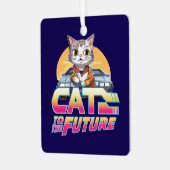 Kat naar de toekomst metalen ornament (Voorkant links)