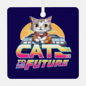 Kat naar de toekomst metalen ornament (Voorkant)