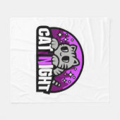 Kat nacht fleece deken (Voorkant (Horizontaal))