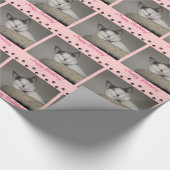 Kat Nap Birthday en Paw Prints Cadeaupapier (Hoek)