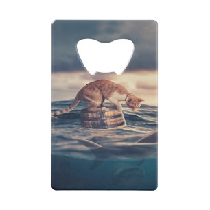 Kat Nap Droom of Nachtmerrie Creditkaart Flessenopener