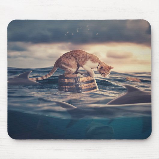 Kat Nap Droom of Nachtmerrie Muismat (Voorkant)