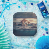 Kat Nap Droom of Nachtmerrie Papieren Bordje (Feest)