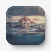 Kat Nap Droom of Nachtmerrie Papieren Bordje (Voorkant)