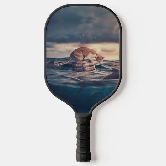 Kat Nap Droom of Nachtmerrie Pickleball Paddle (Voorkant)
