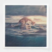 Kat Nap Droom of Nachtmerrie Servet (Voorkant)