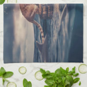 Kat Nap Droom of Nachtmerrie Theedoek (Gevouwen)