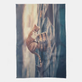 Kat Nap Droom of Nachtmerrie Theedoek (Verticaal)