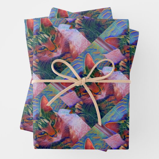 Kat Nap Wrapping Papier Inpakpapier Vel (In situ)