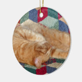 Kat Napping Keramisch Ornament (Links)