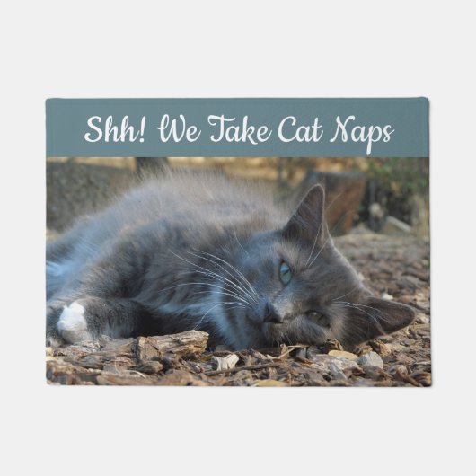 Kat Naps Schaduwkat Deurmat (Voorkant)