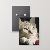 Kat, natuur, huisdier button (Voorkant / Achterkant)