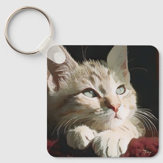 Kat, natuur, huisdier sleutelhanger (Voorkant)