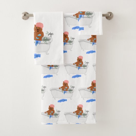 Kat neemt een weg bad handdoek (Insitu)