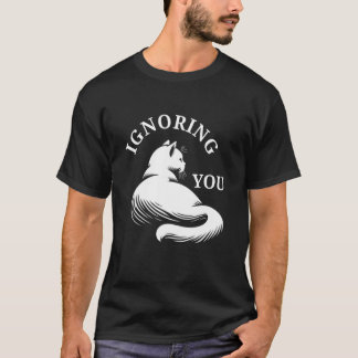 Kat Negeert Je Kattenrug Gekeerde Sarcasme Kattenl T-shirt