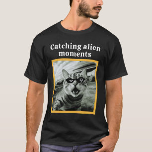 kat nemen selfie meme ufo"Cat-ching buitenaardse m T-shirt