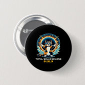 Kat Nemen Selfie Solar Eclipse Solar Eclipse 2024 Ronde Button 5,7 Cm (Voorkant /achterkant)