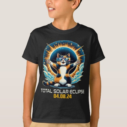 Kat Nemen Selfie Solar Eclipse Solar Eclipse 2024 T-shirt (Voorkant)