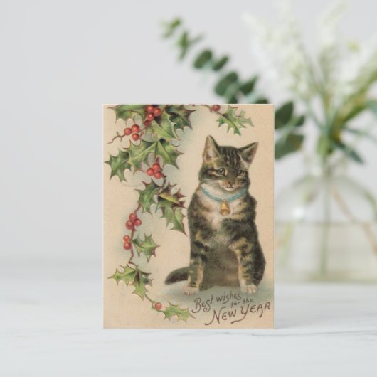  Kat Nieuwjaar Kerstpost Kaart (Staand voorkant)